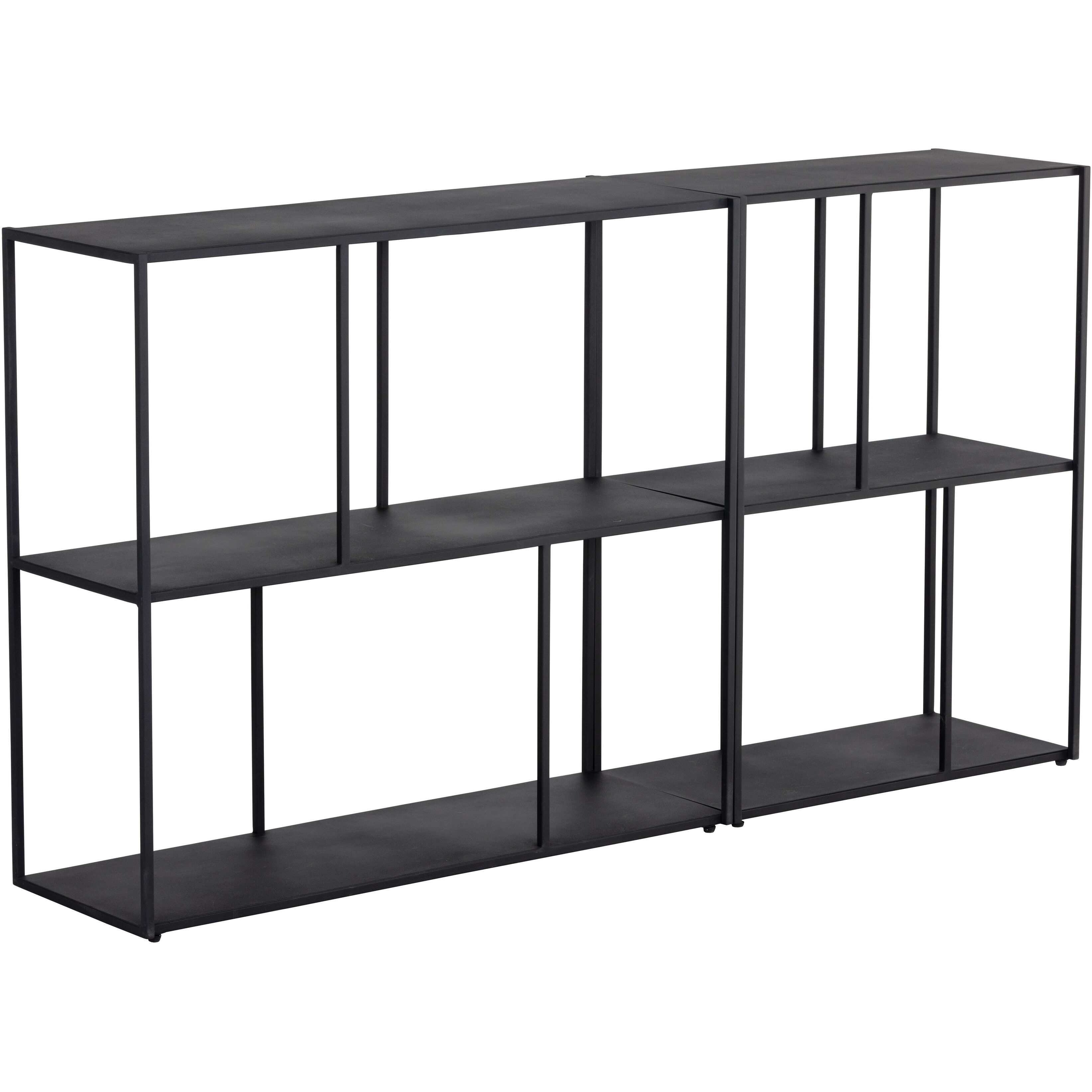 Eiffel Black Low Bookcase, Small